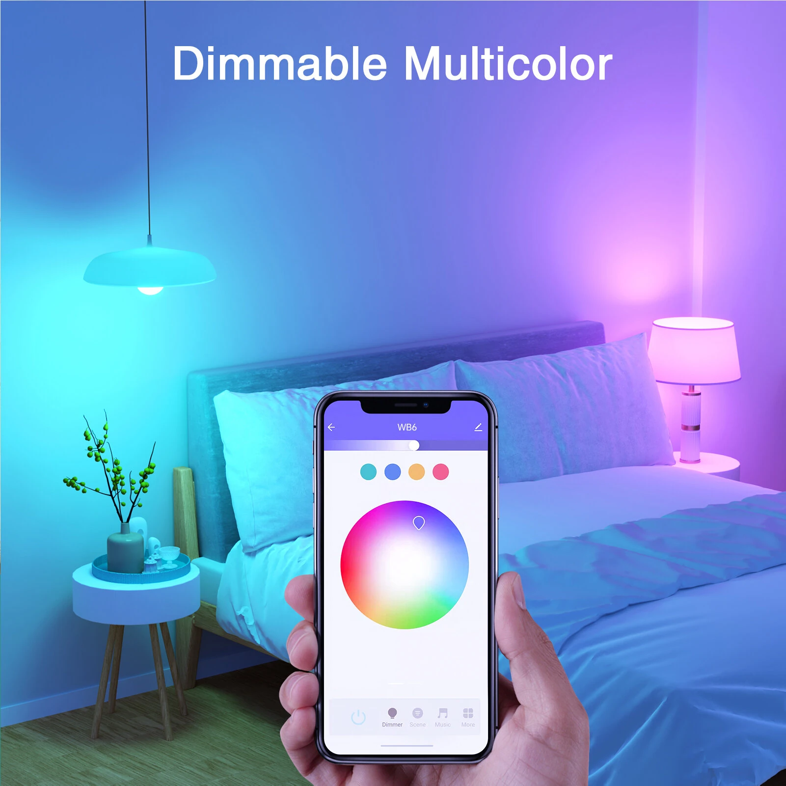 (image for) Gosund WB6 E14 Smart Bulb 450LM RGB+CW Smart Light APP Control Voice Control With Alexa Google Home