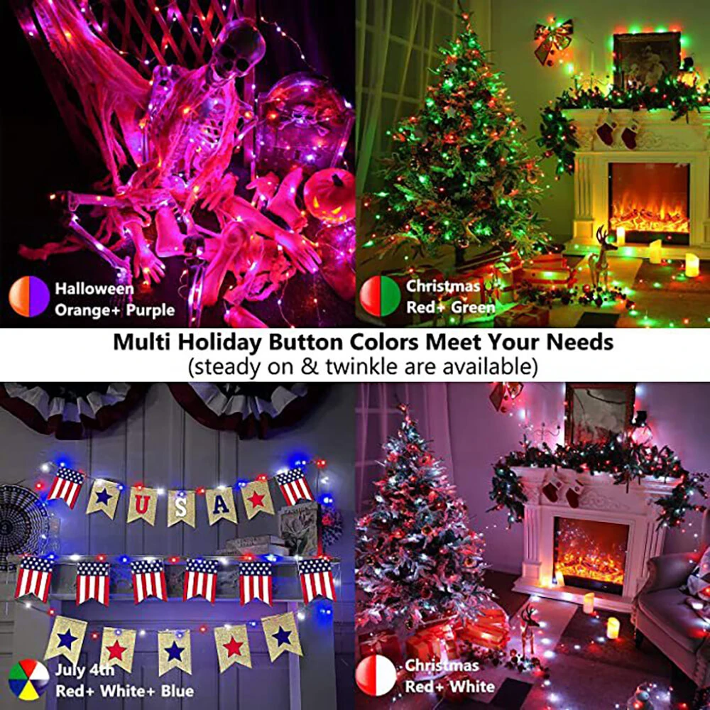 (image for) LIXINCORDA 5m~20m Smart RGBIC LED String Lights Music Sync IP68 Waterproof APP/Remote/Voice Control With Alexa/Google Christmas Decoration
